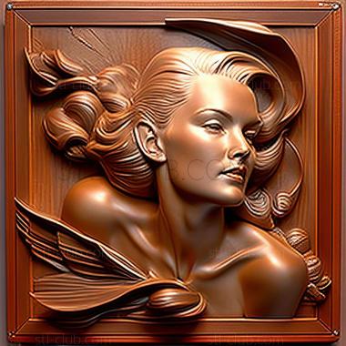 3D model Rolf Armstrong American artist (STL)